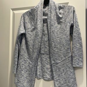 Loft light blue and white cardigan. Size small